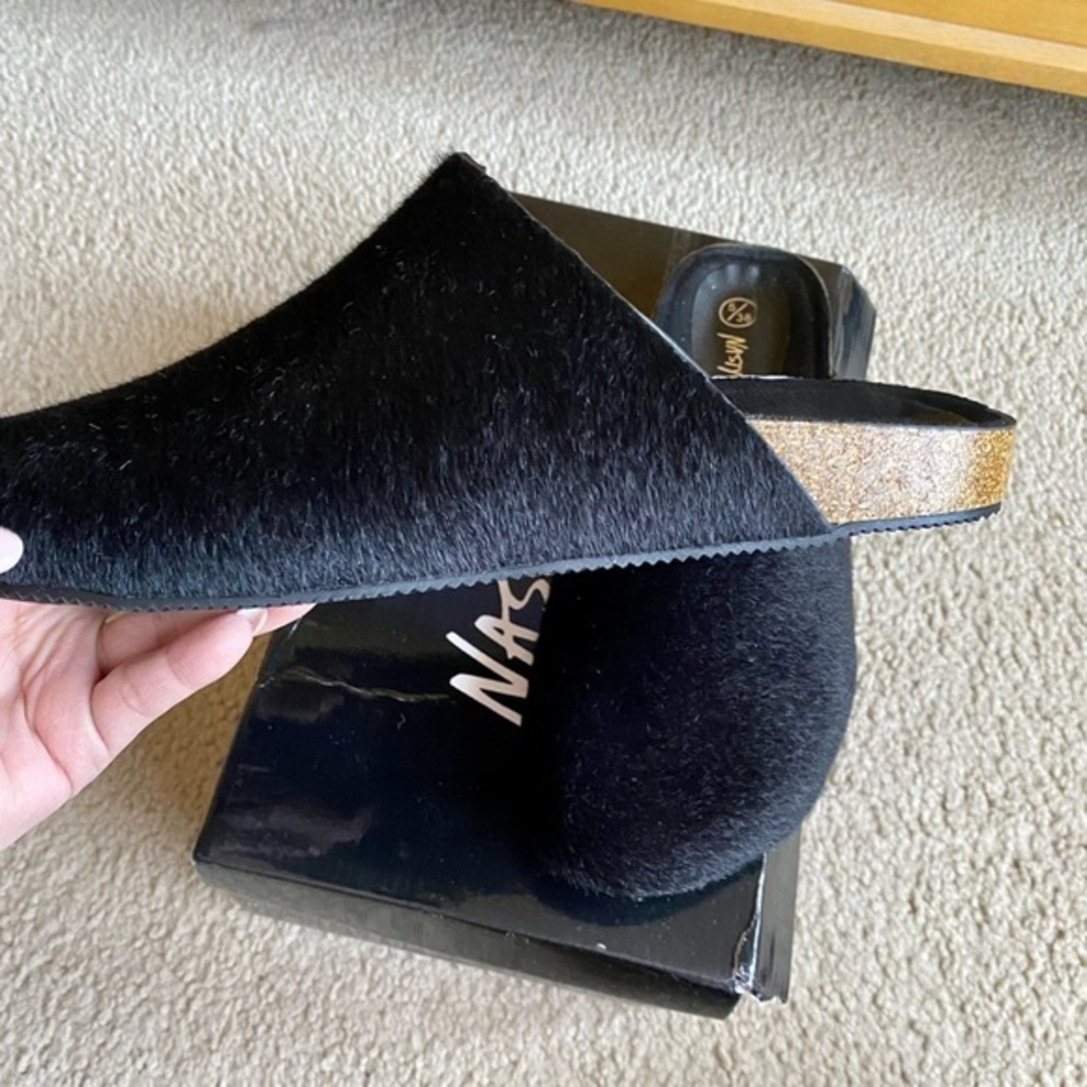 Nasty Gal Womens Faux Pony Loafers slip ons
